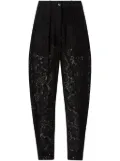 PINKO Floral Lace P-Pants trousers - Black