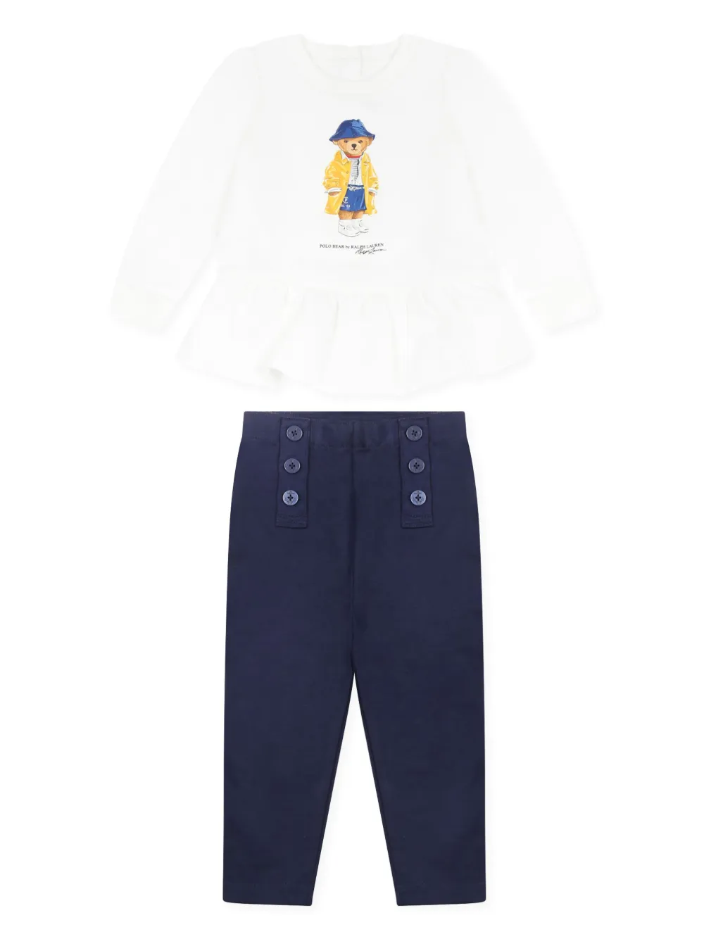 POLO RALPH LAUREN KIDS Broek met Polo Bear-print Blauw