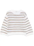 Brunello Cucinelli striped sweater - White