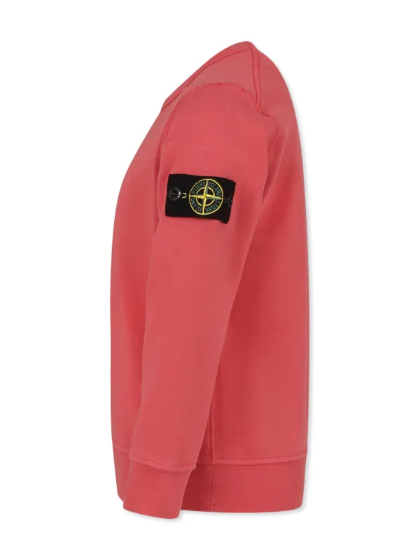Stone Island Junior organic-cotton Sweatshirt Red FARFETCH TR