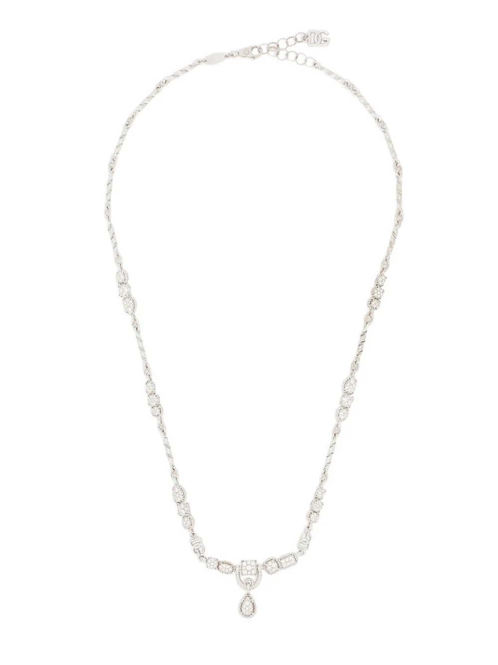 Dolce & Gabbana Easy ダイヤモンド ネックレス 18Kホワイトゴールド - シルバートーン Dolce & Gabbana Easy ダイヤモンド ネックレス 18Kホワイトゴールド - シルバートーン