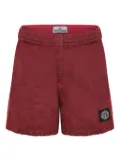 Stone Island Junior logo-tag swim shorts - Red