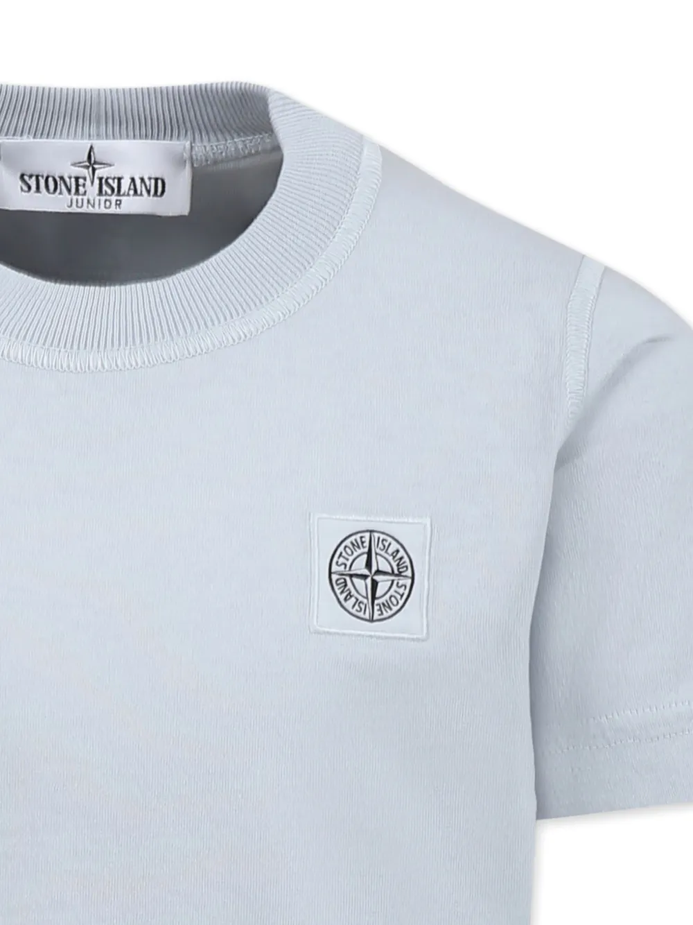 Stone Island Junior T-shirt van biologisch katoen Blauw