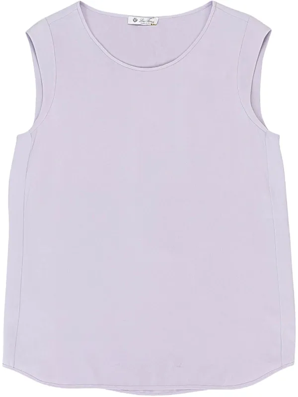 Loro Piana Scoop-neck Vest in Purple