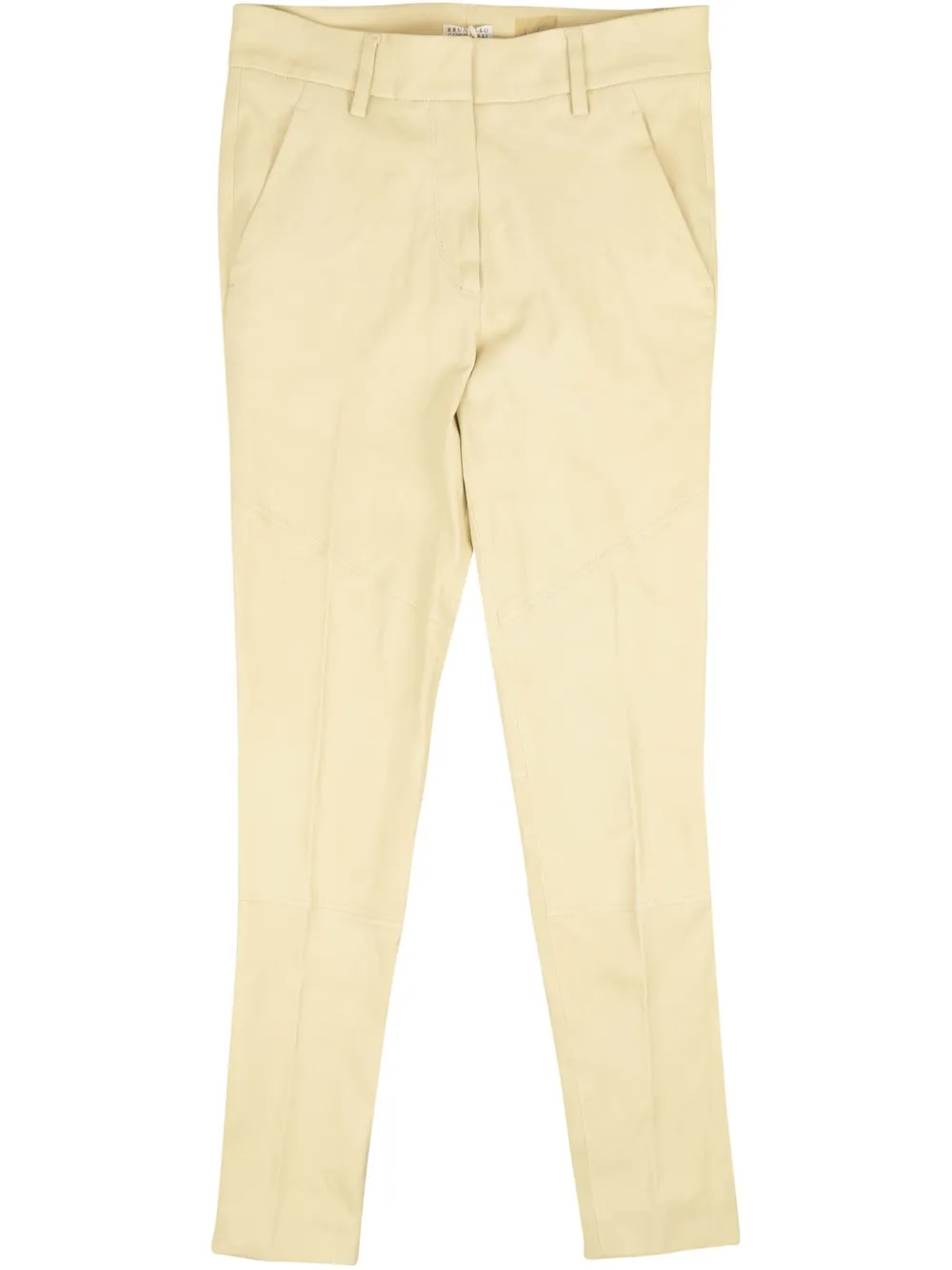 Brunello Cucinelli Pantaloni skinny in pelle - Toni neutri