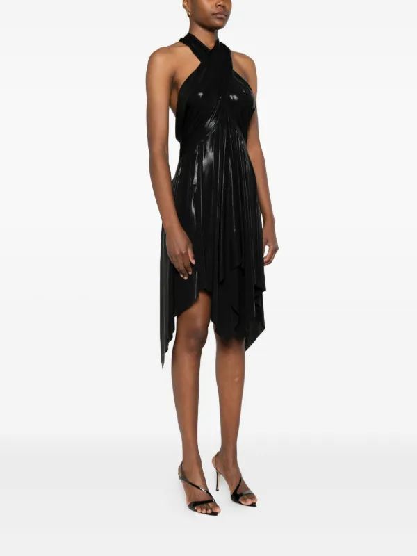 norma kamali black mini dress Norma Kamali Ruched stretch-jersey black mini dress - BOPF main image 0