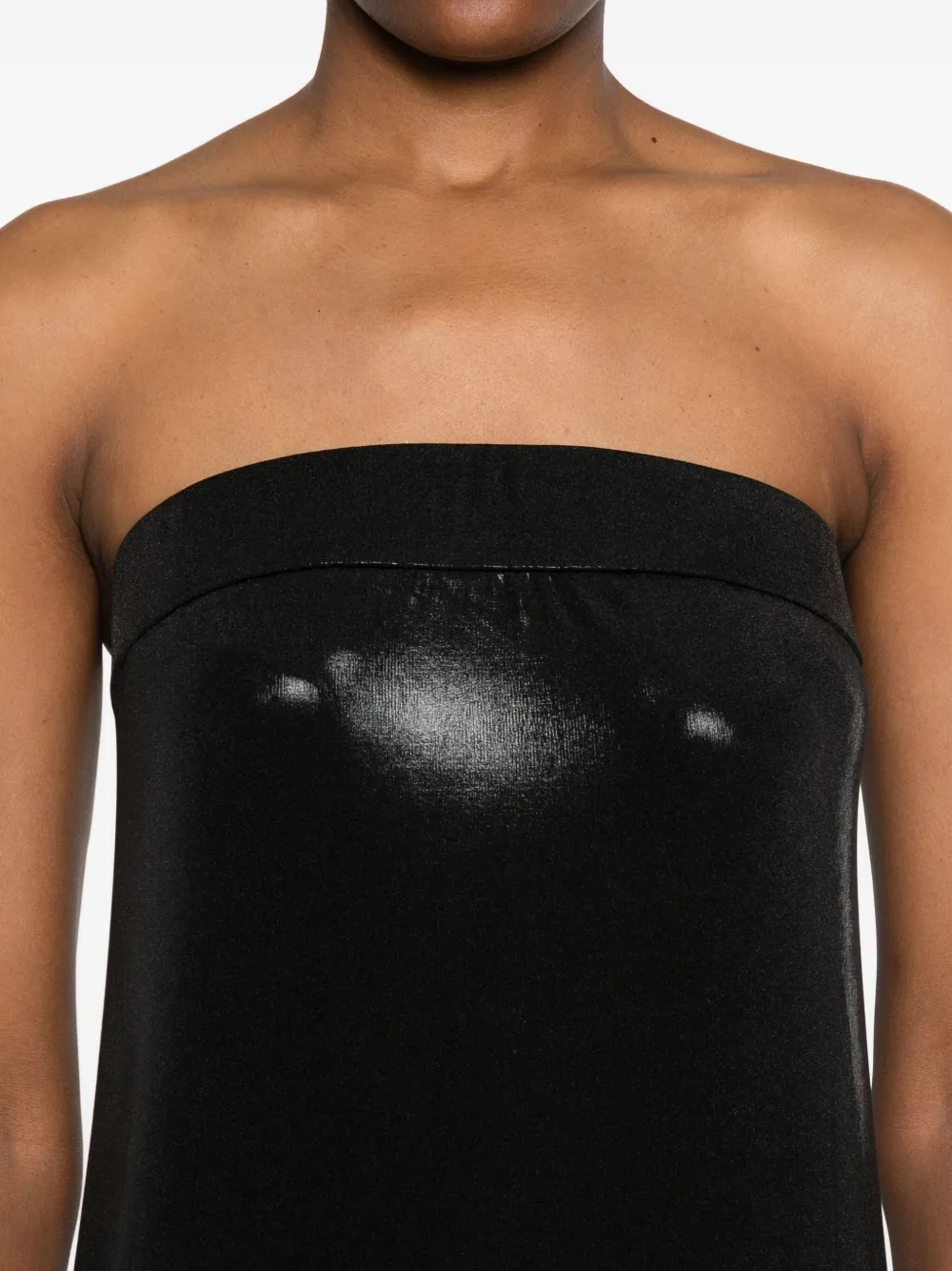 Norma Kamali Strapless maxi-jurk Zwart