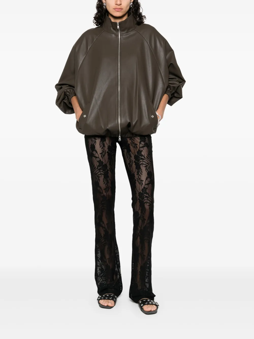 Norma Kamali bootcut trousers - Zwart