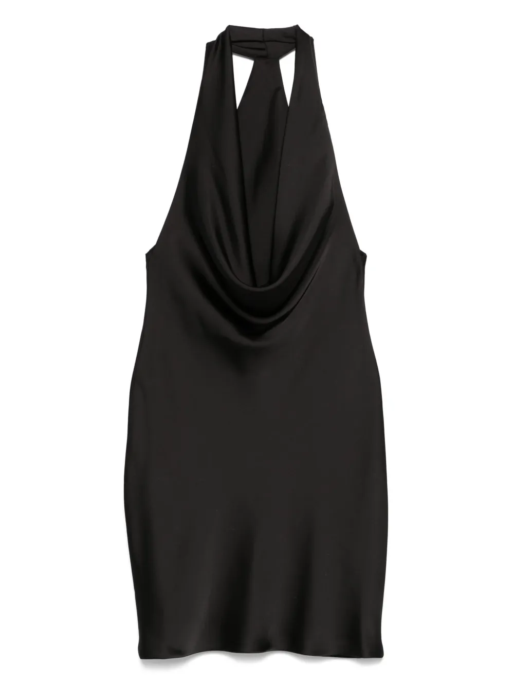 Norma Kamali Halter Drape Mini Dress