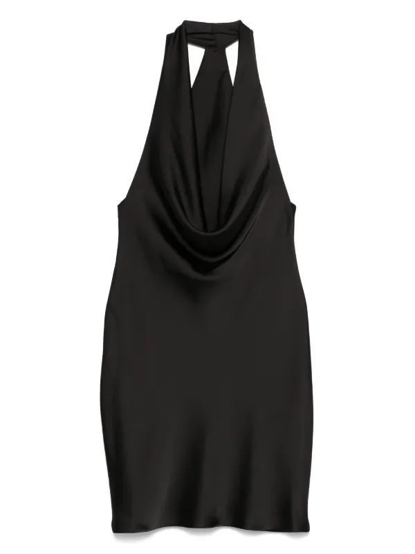 NORMA KAMALI ホルターネック ハボタイ ミニドレス Norma Kamali ホルターネック ミニドレス | ブラック | FARFETCH JP