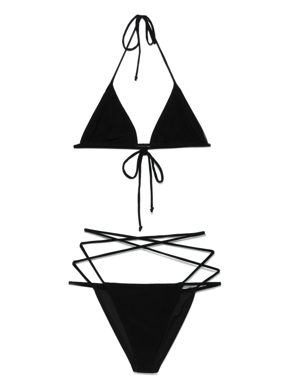 Shop Norma Kamali Criss-cross Bikini Set