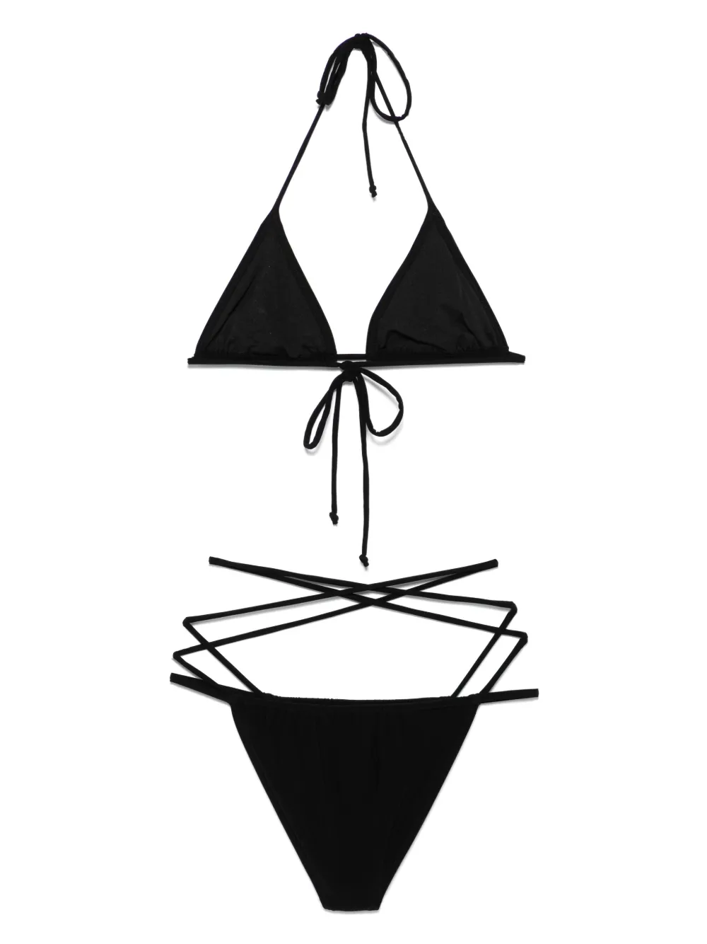 Shop Norma Kamali Criss-cross Bikini Set