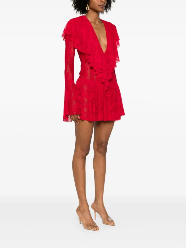 norma kamali dress red Norma Kamali Cross Halter Fishtail Gown