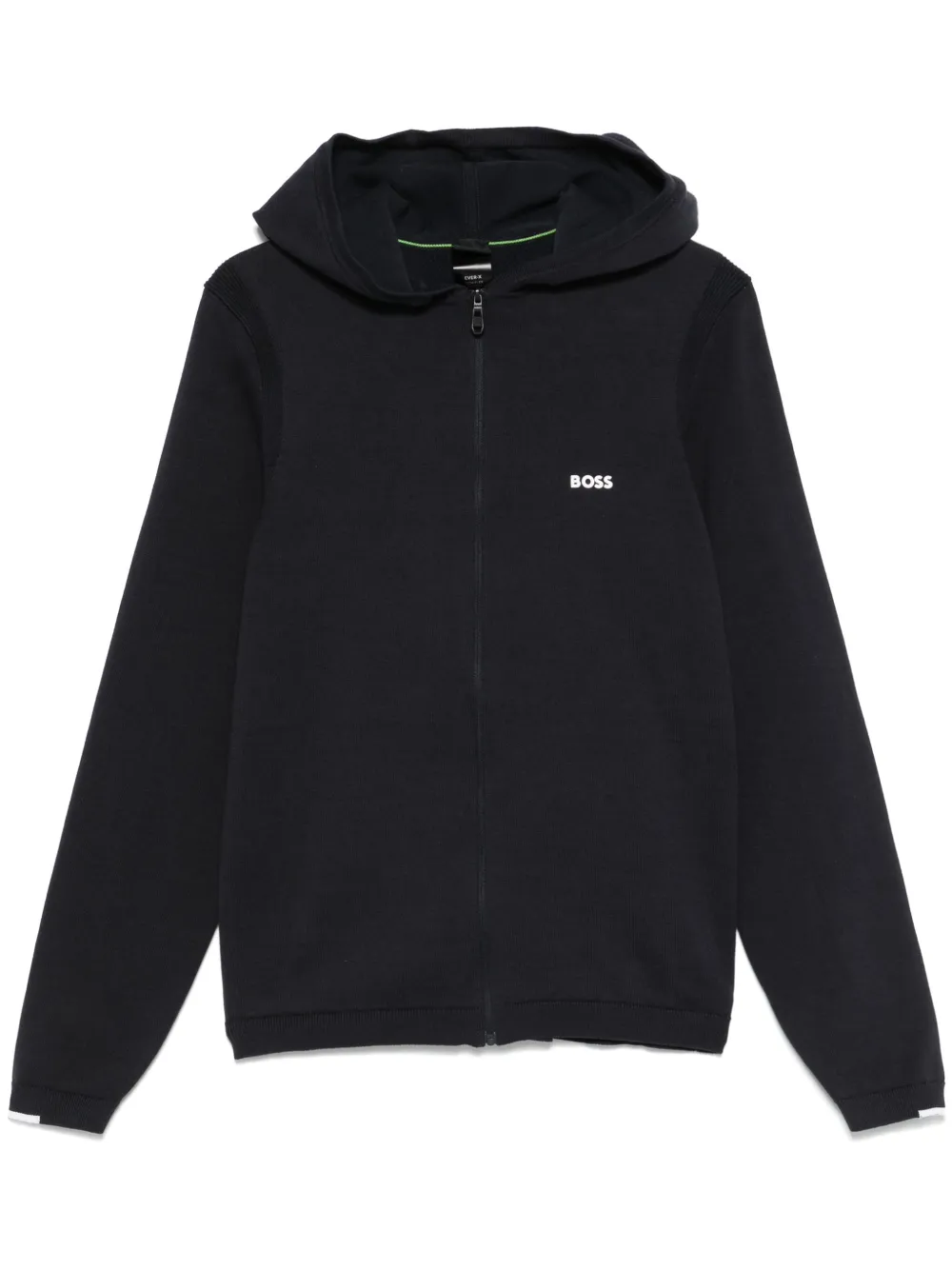 BOSS hoodie à logo en caoutchouc | bleu | Image 1