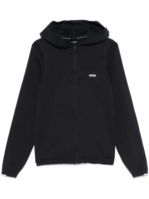 BOSS Hoodie mit gummiertem Logo