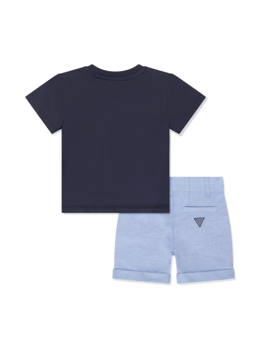 guess kids Top en shorts met logoprint - Blauw