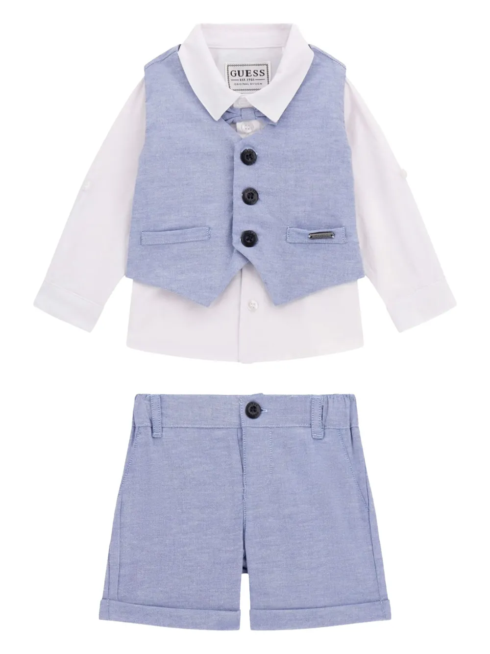 guess kids Anzug mit Shorts (2er-Set) | Blau | Image 1