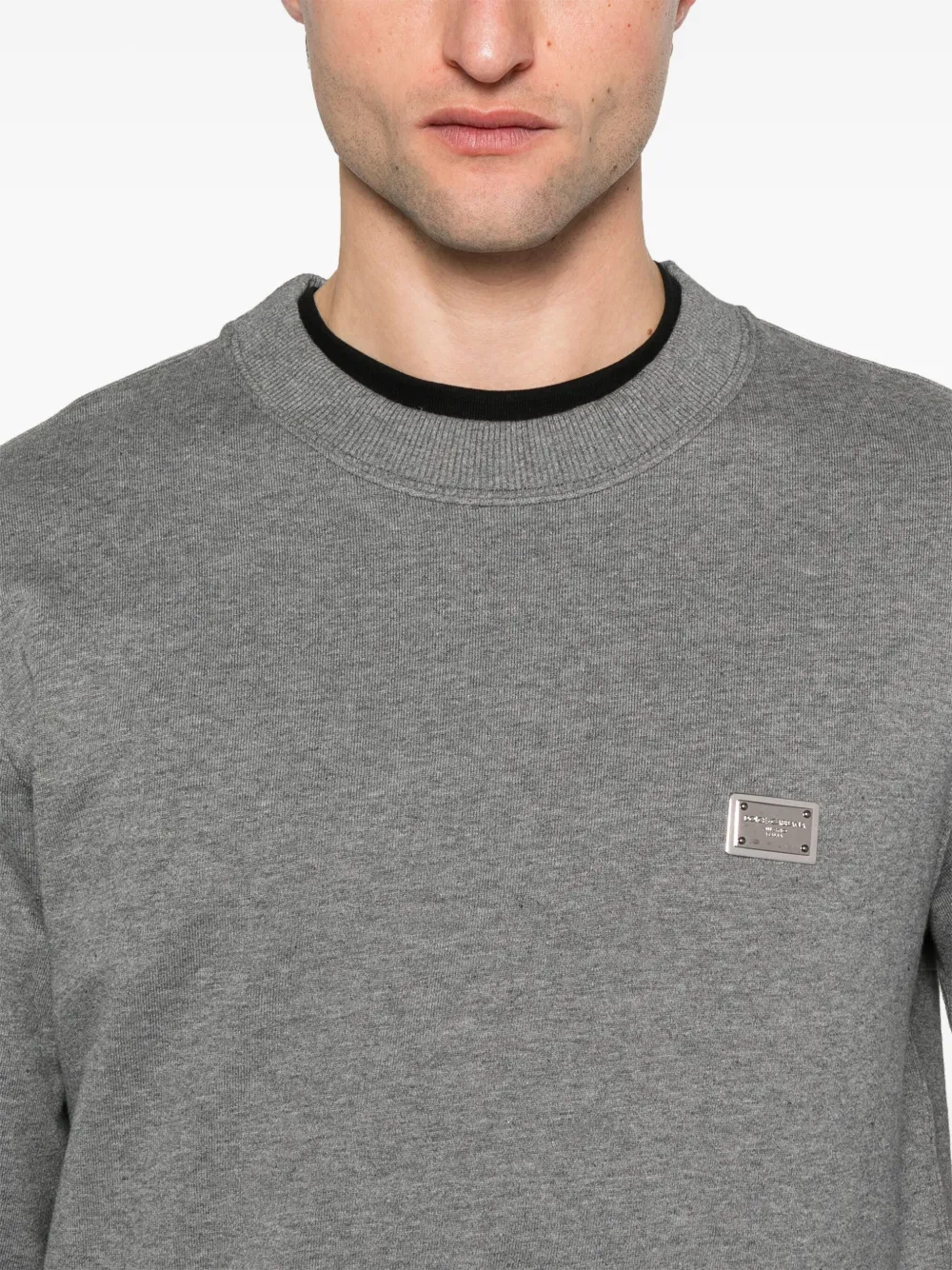 Dolce & Gabbana Sweater met logoplakkaat Grijs