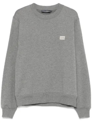 Balenciaga logo-detail cotton-blend Sweatshirt | Grey | FARFETCH