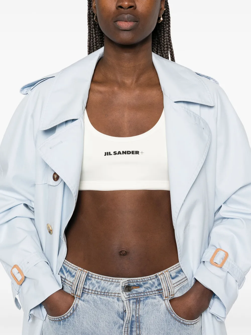 Jil Sander Fast Dry jersey sport-bh Beige