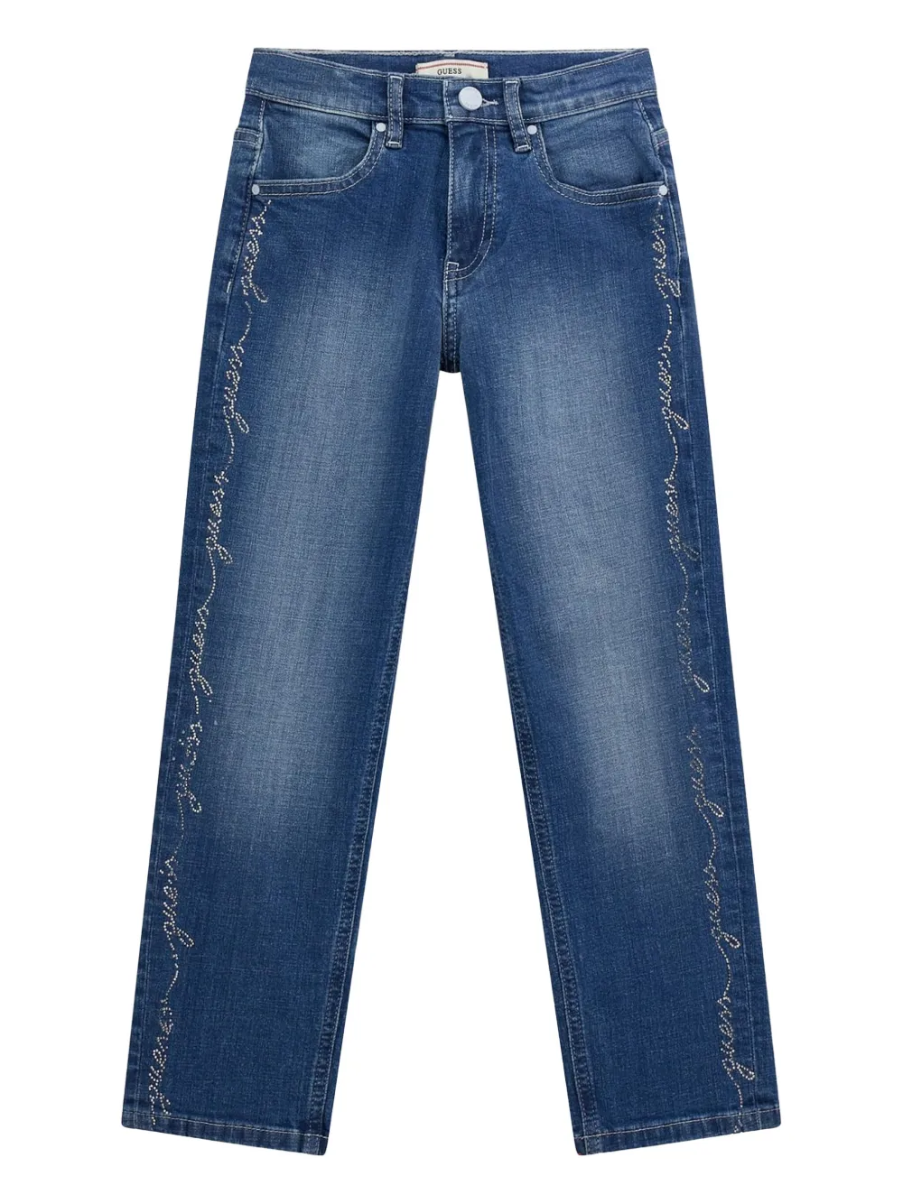 Guess kids straight-leg jeans Blauw