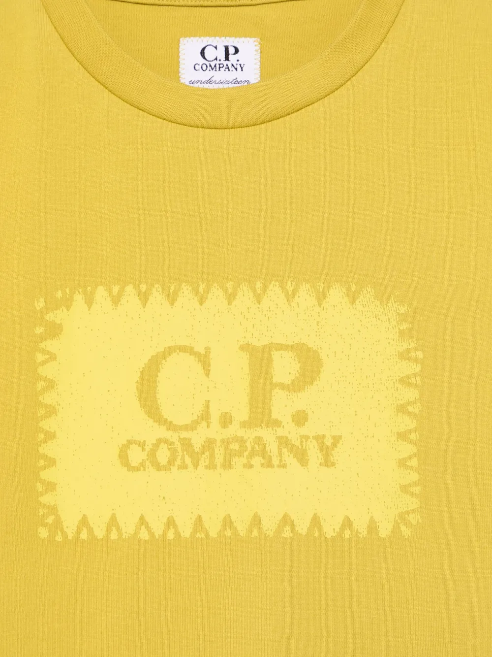 C.P. Company Kids T-shirt met logoprint Geel
