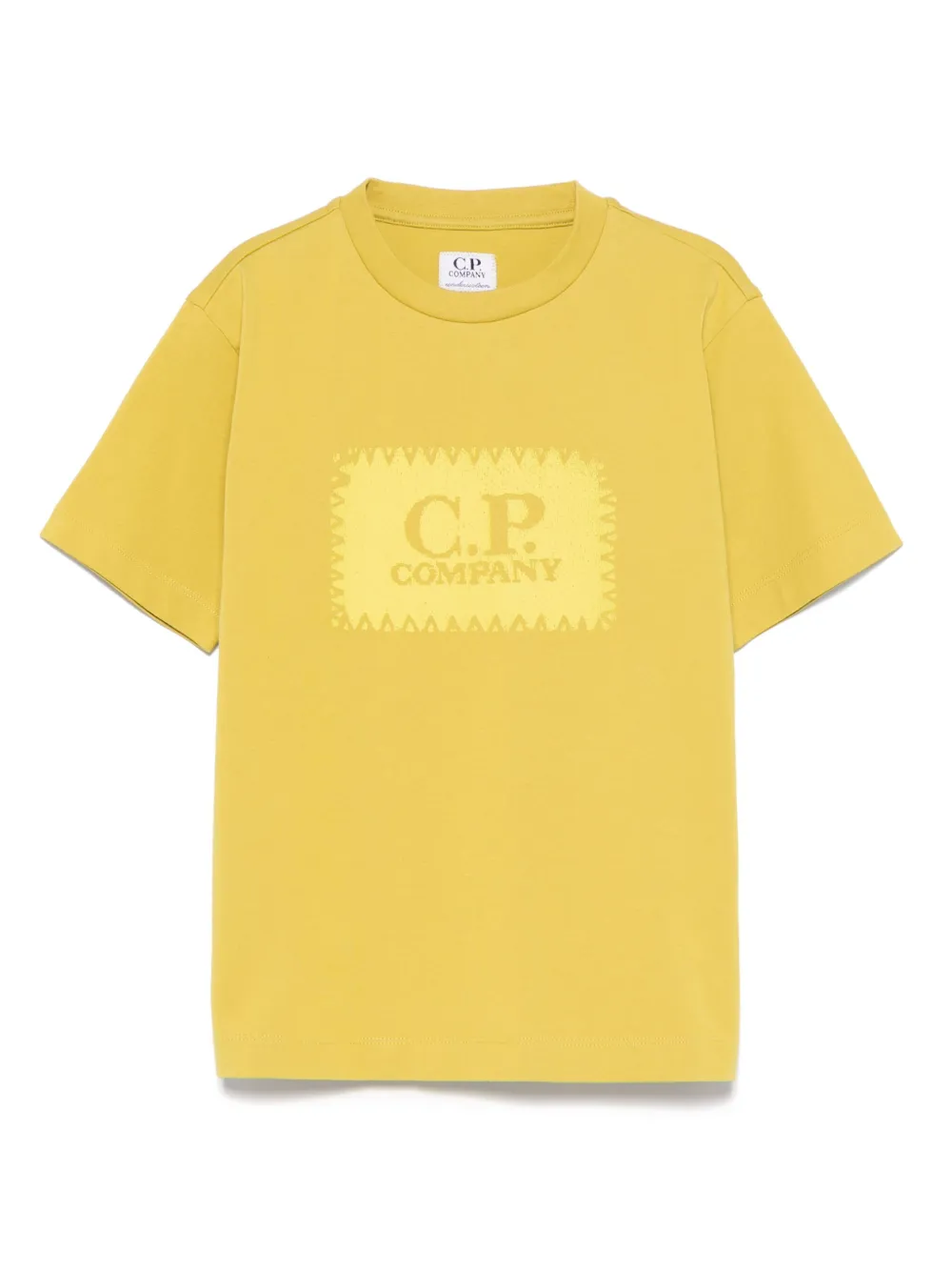 C.P. Company Kids T-shirt met logoprint Geel