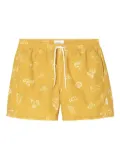 Closed graphic-print swim shorts - Yellow