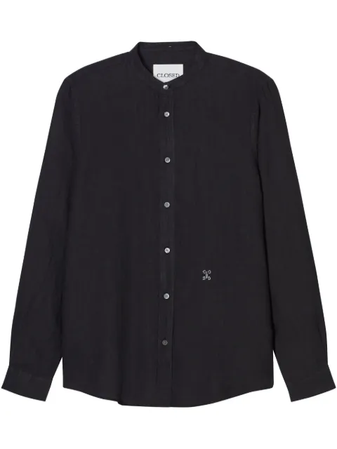 Closed camisa con botones sin cuello