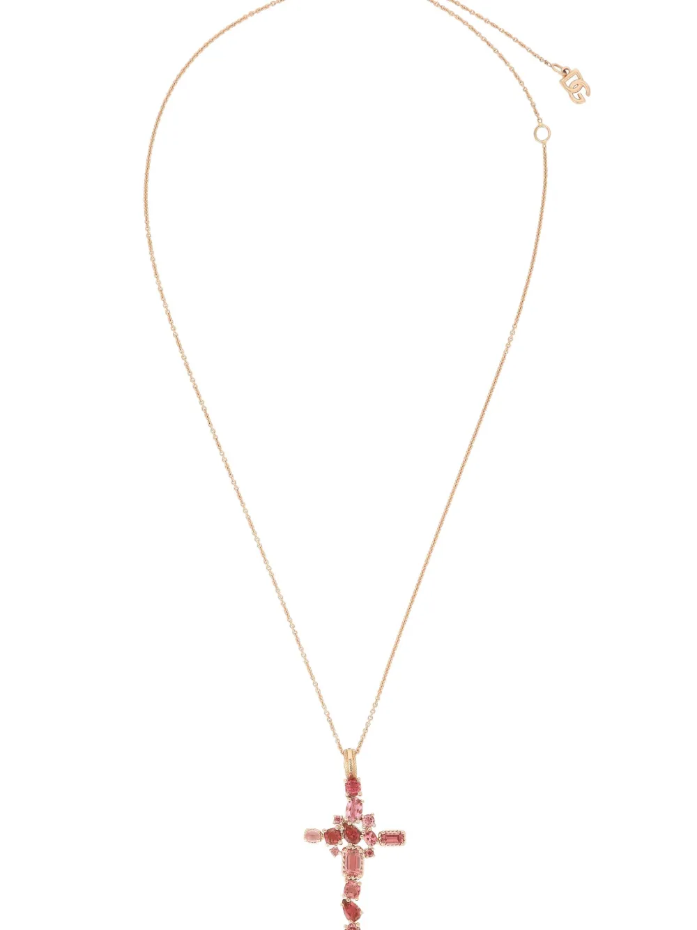 Dolce & Gabbana 18K red gold Anna-pendant tourmaline necklace - Rosso