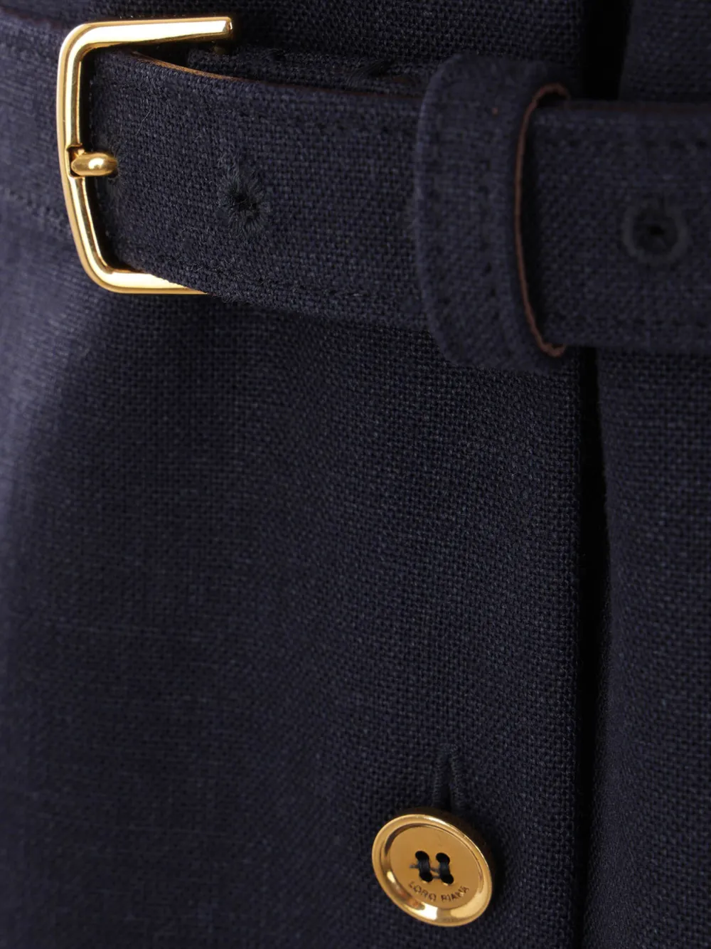 Loro Piana Carmen jurk met ceintuur Blauw