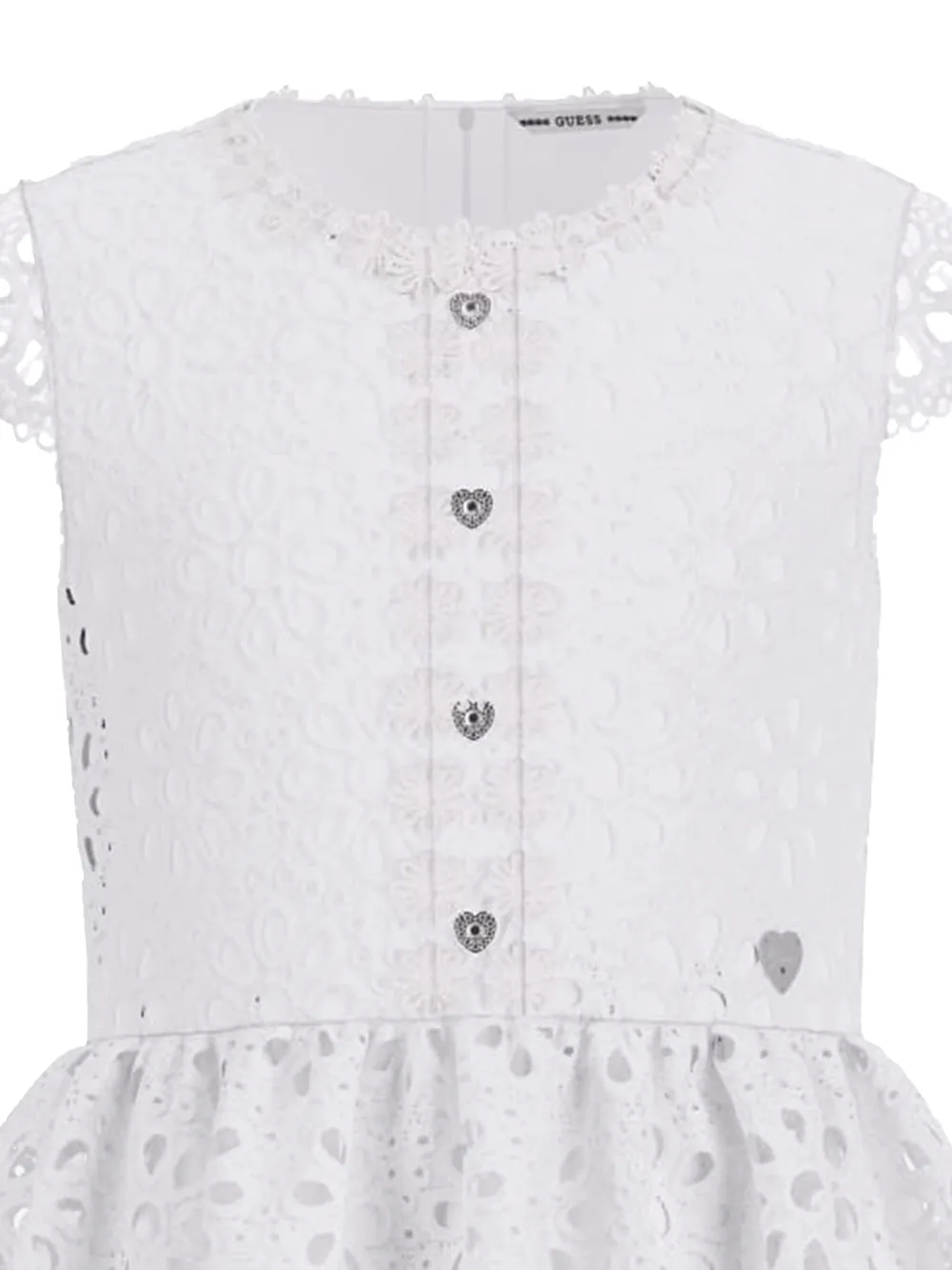 guess kids Jurk met kanten vlak Wit