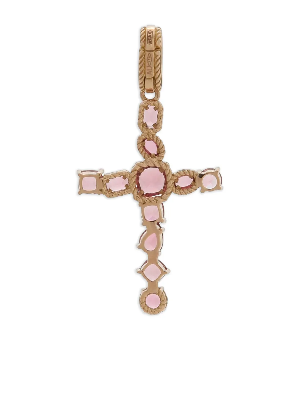 18K red gold Charm Kids tourmaline pendant