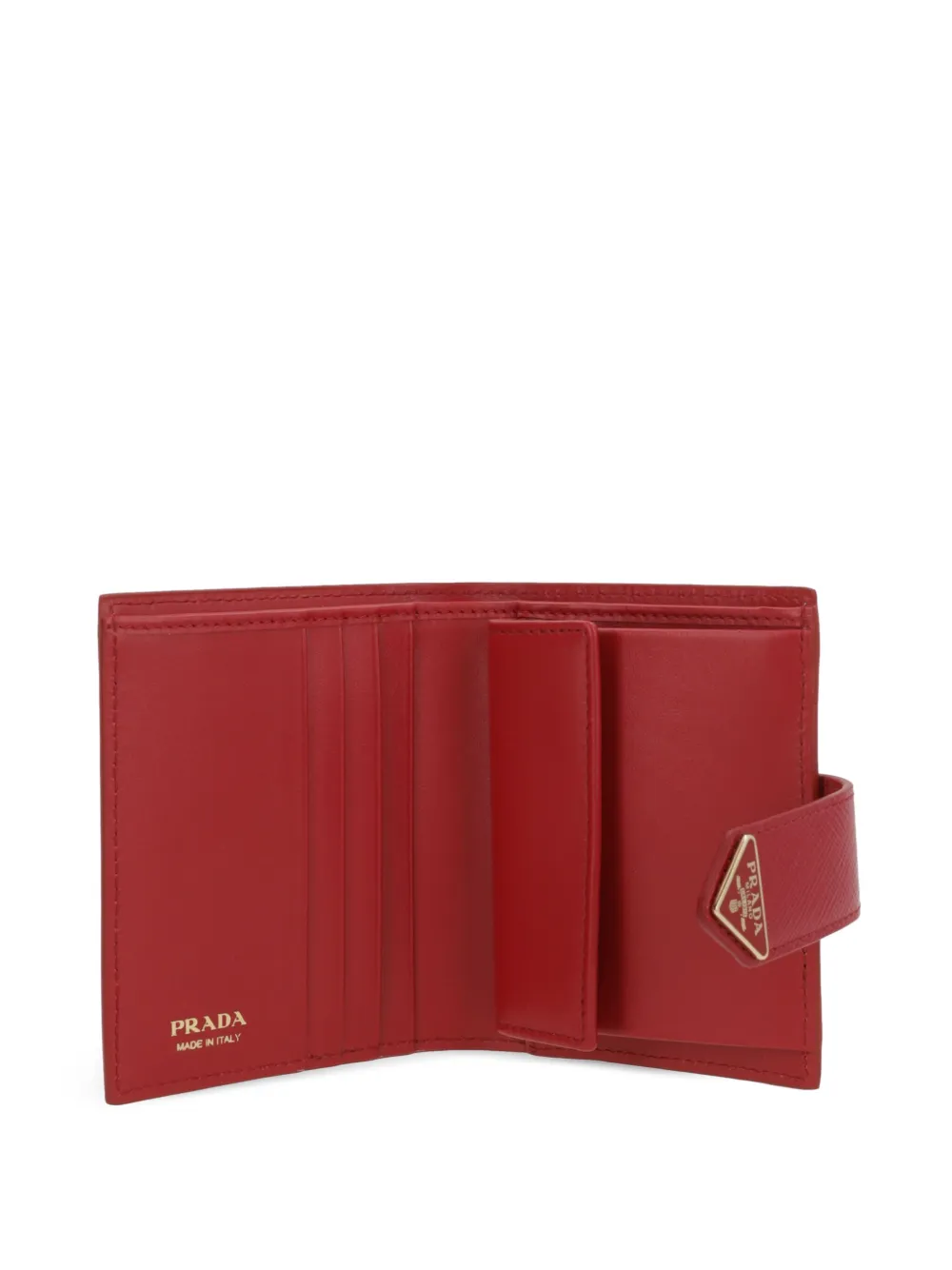 Prada Portemonnee met logo Rood