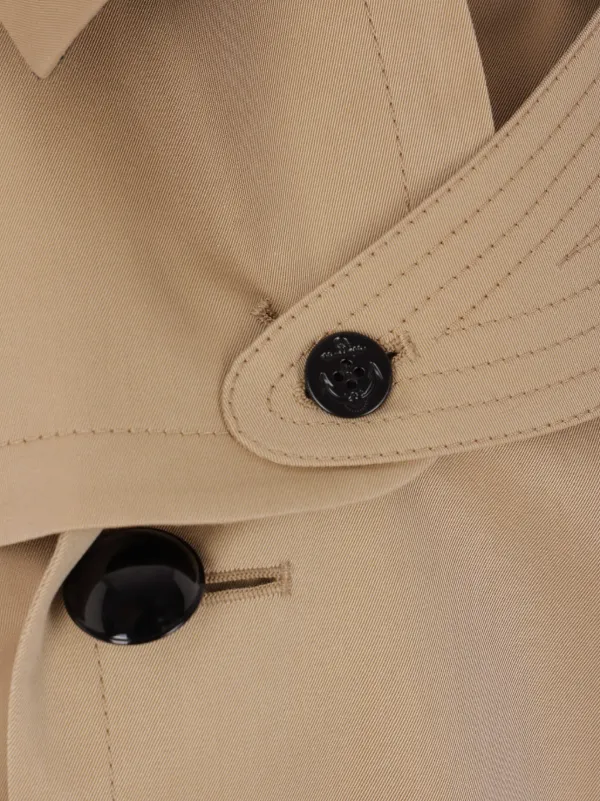 Sacai ダブルブレスト トレンチコート | ニュートラル | FARFETCH JP