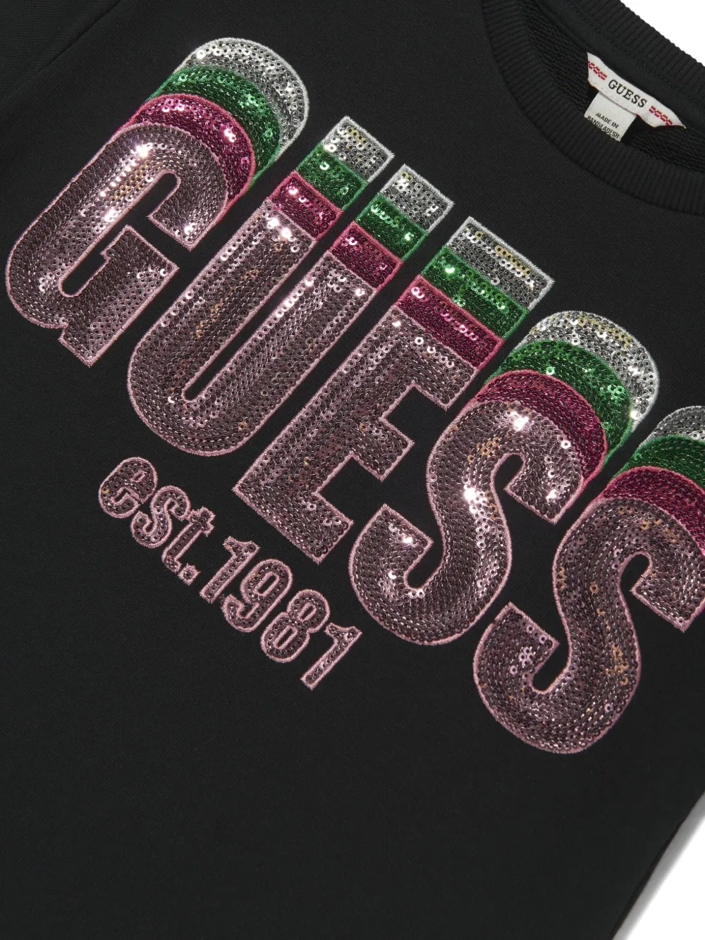guess kids Jurk met logopatch Zwart