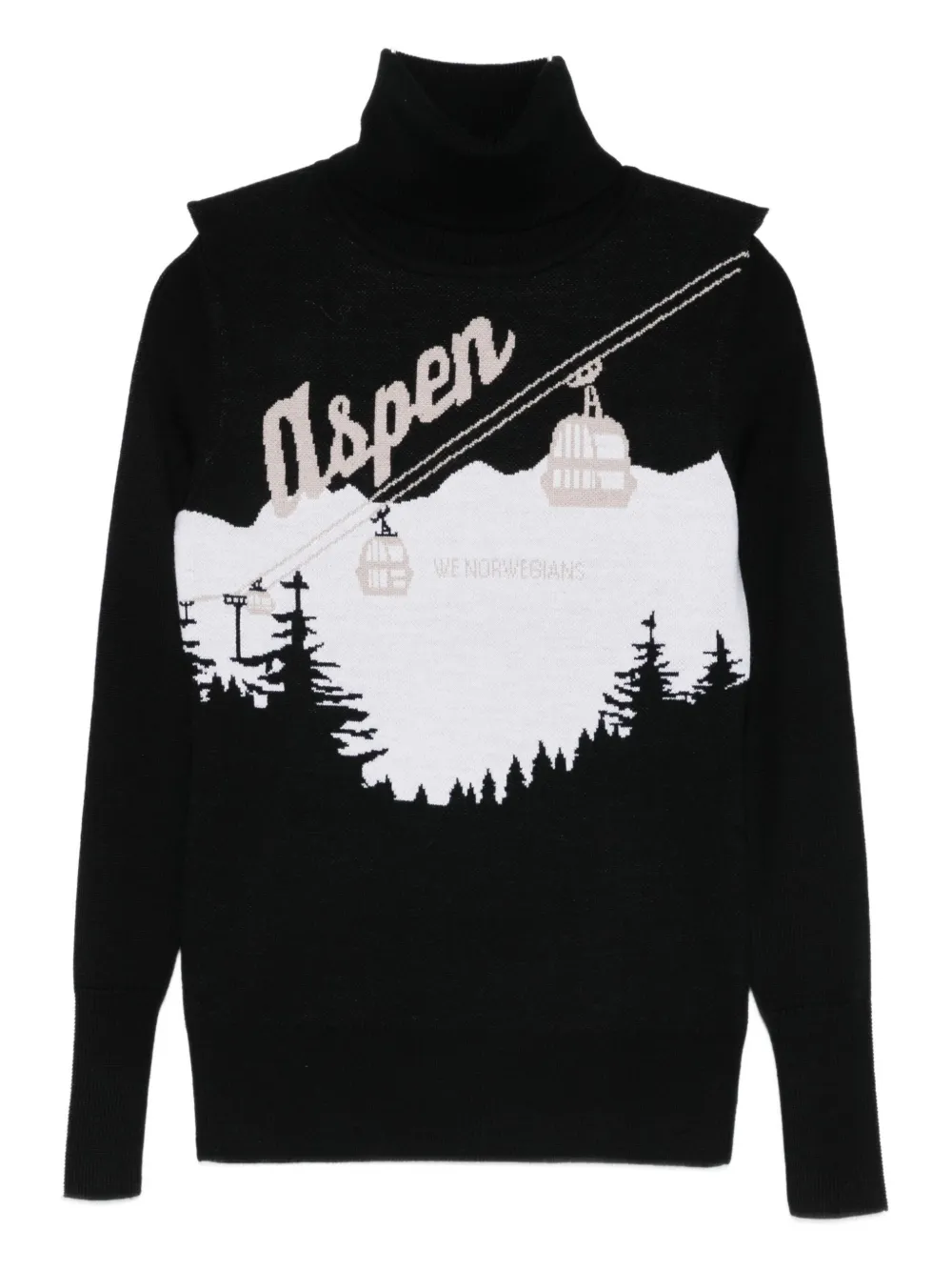 We Norwegians Roll-neck Top In Black