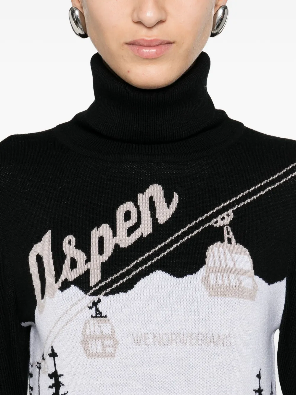 We Norwegians Roll-neck Top In Black