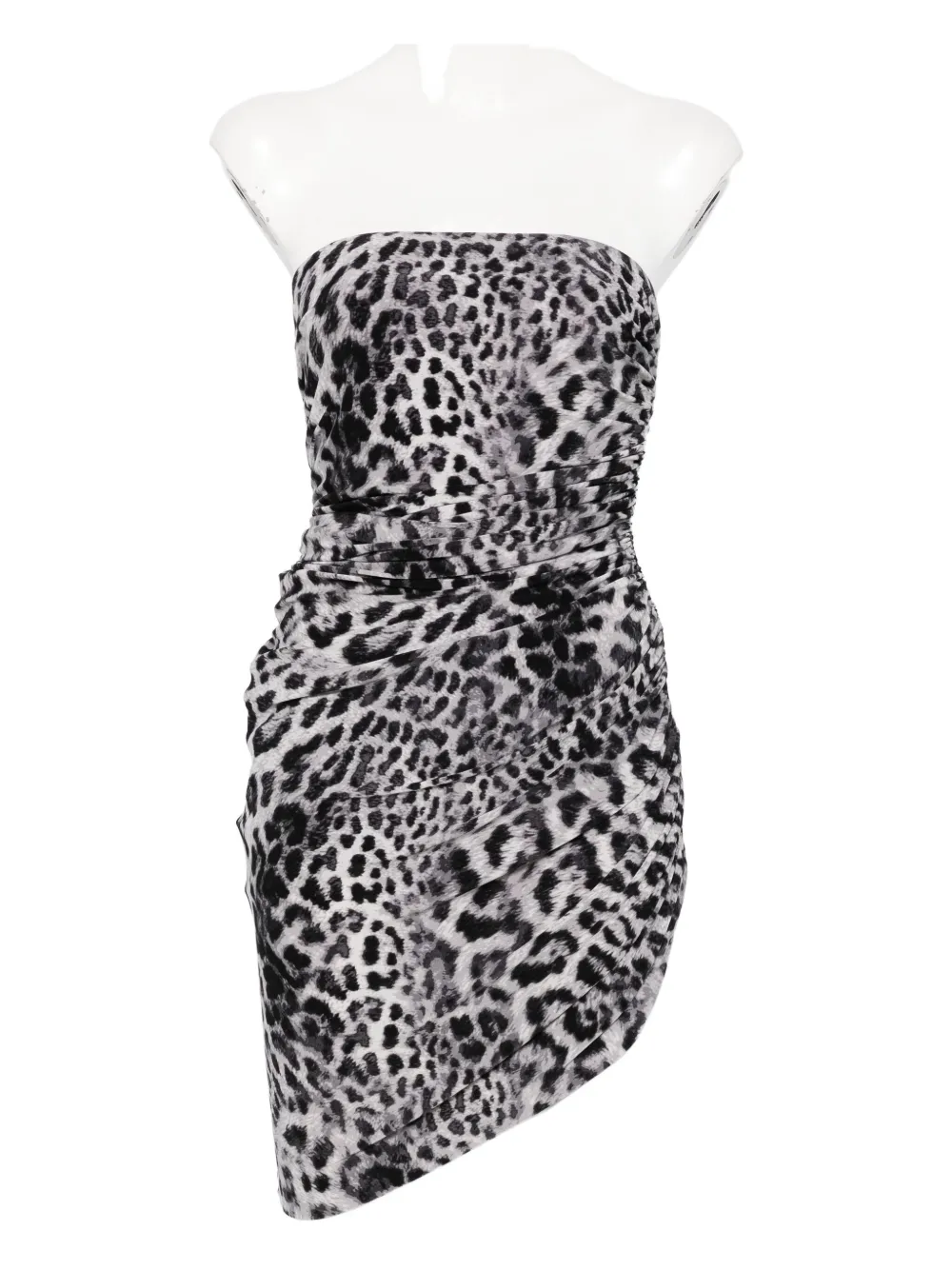 Norma Kamali Strapless Diana Pickleball Dress In Animal Print