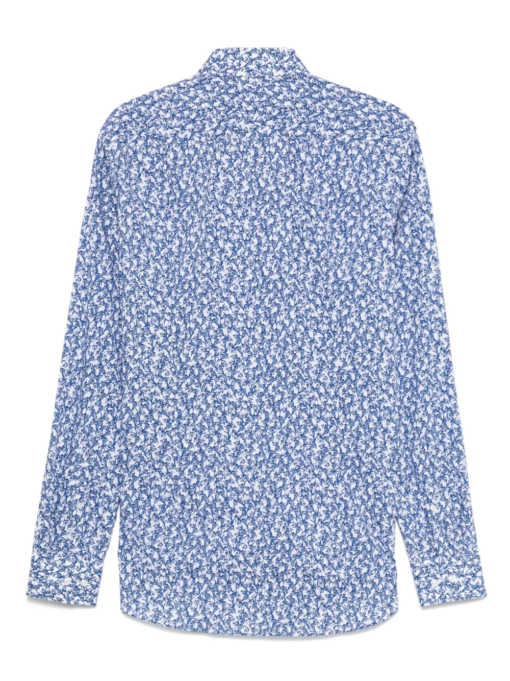 HUGO printed cotton shirt - Blauw