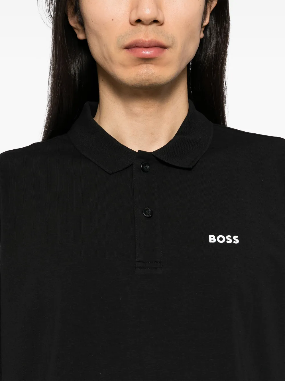 BOSS Pirax 1 poloshirt Zwart