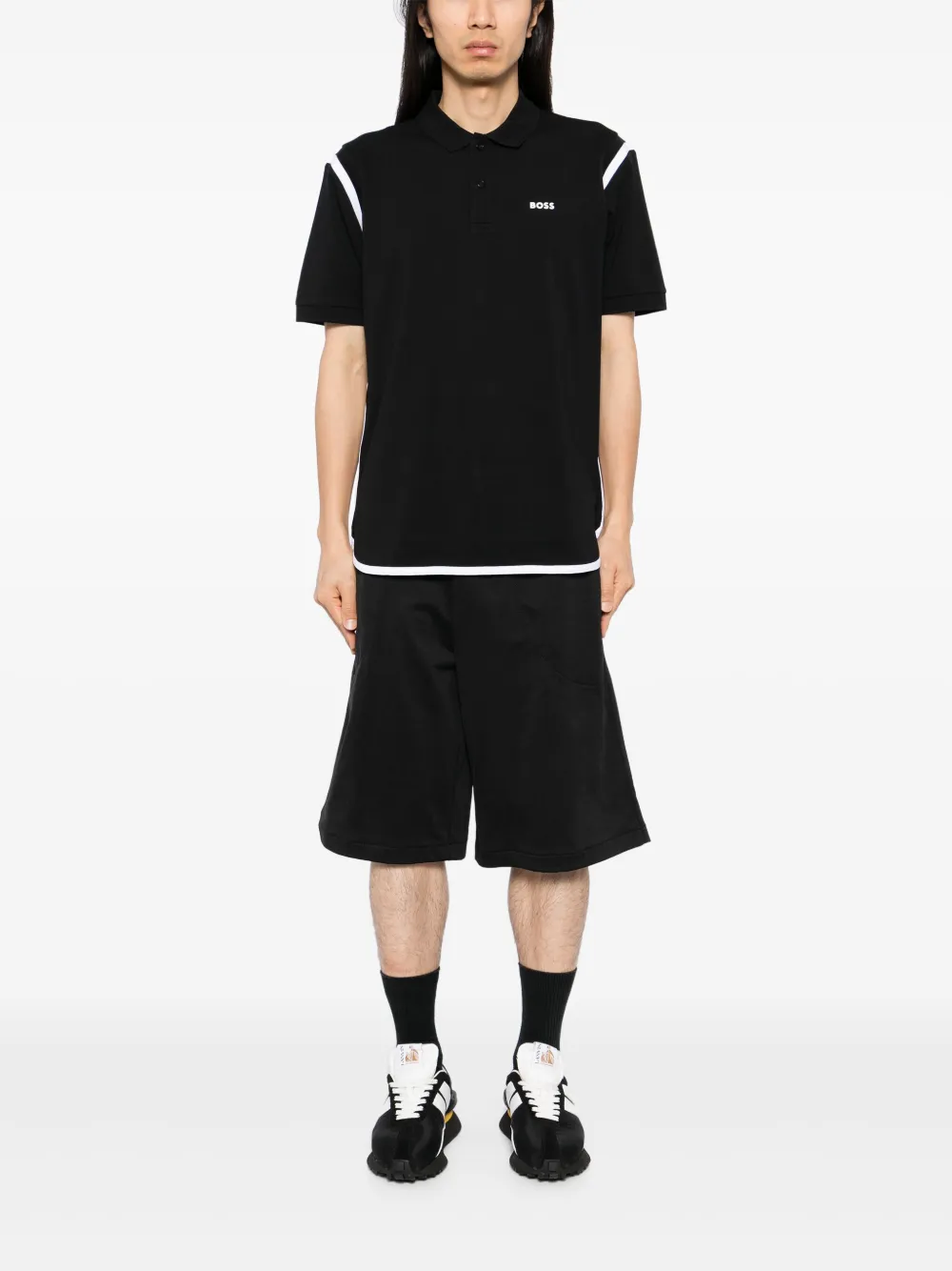 BOSS Pirax 1 poloshirt - Zwart