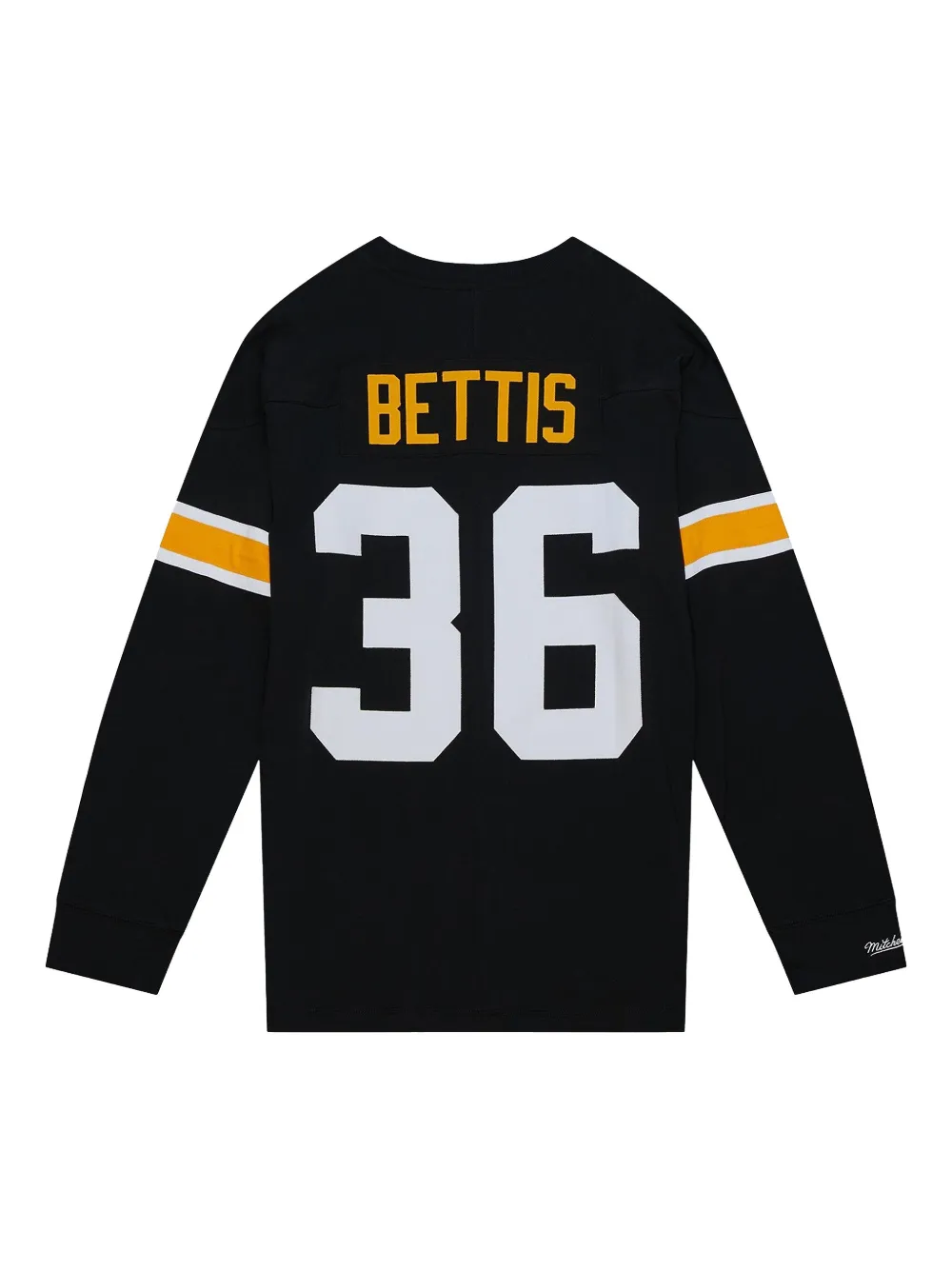 MITCHELL & NESS 1996 JEROME BETTIS PITTSBURGH STEELERS NAME & NUMBER "BLACK" T-SHIRT