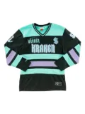 Mitchell & Ness Seattle Kraken V-neck striped sweatshirt - Black