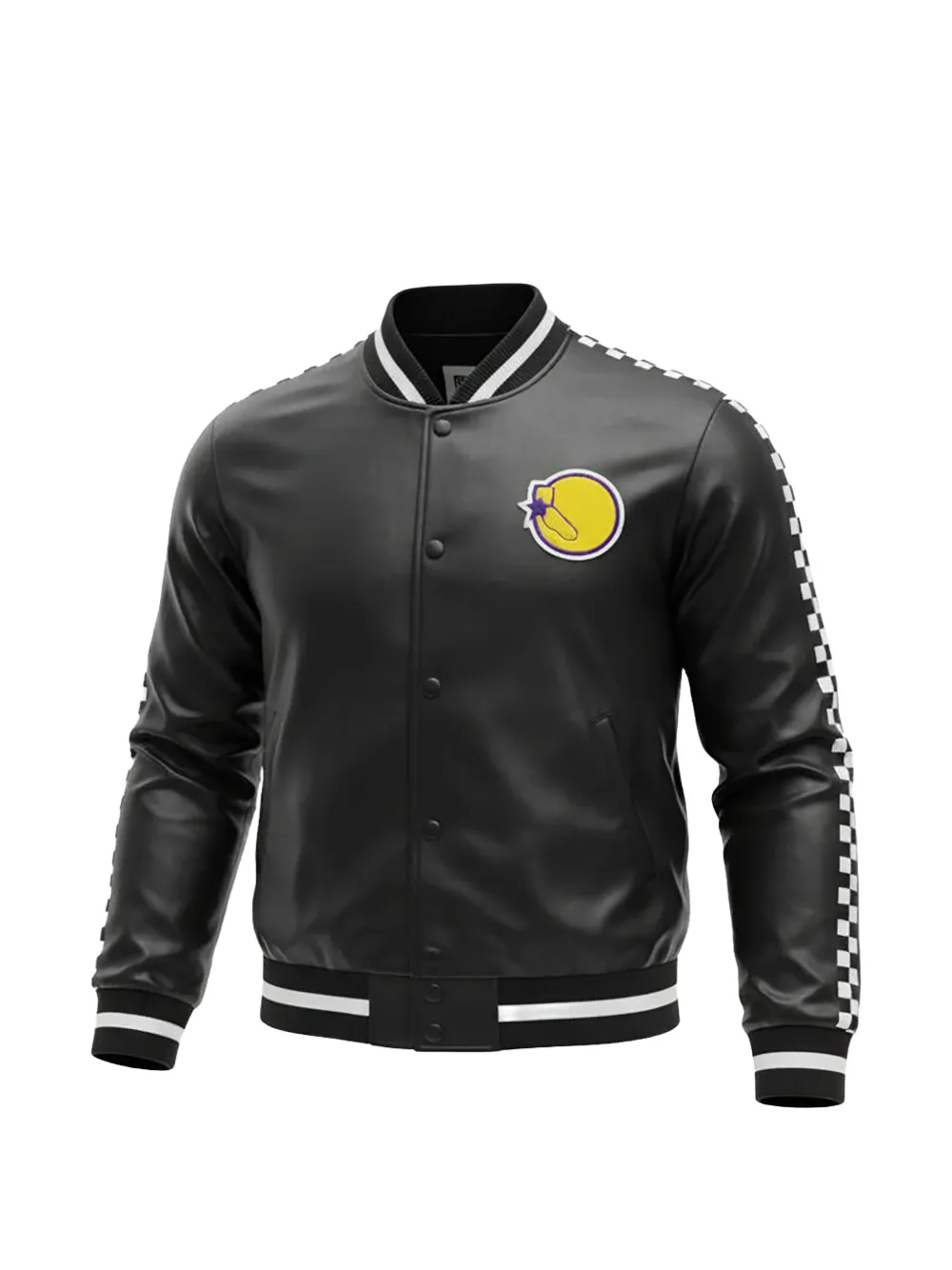 Mitchell & Ness NBA Golden State Warriors checker-print jacket - Nero