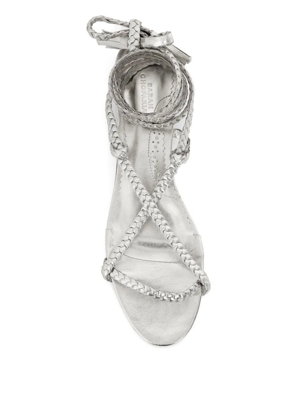 Sarah Chofakian Tresse sandals Silver