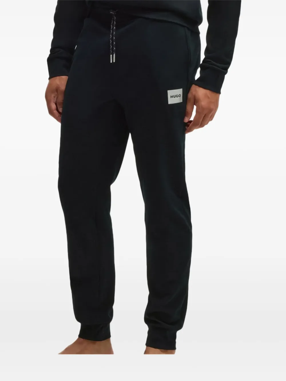 HUGO "Black" trainingsbroek met logodetail Zwart