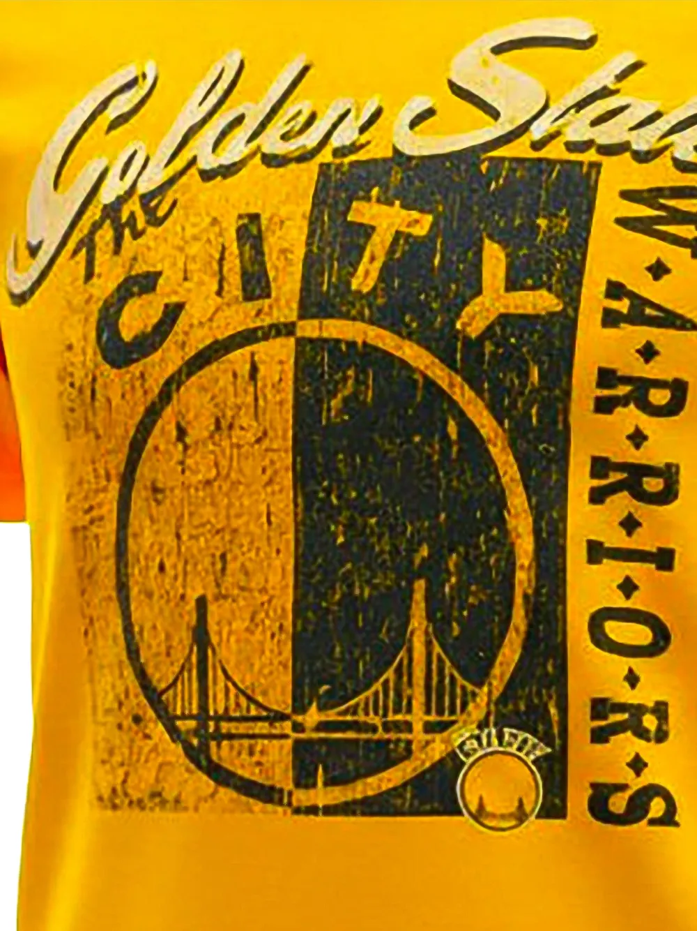 Mitchell & Ness x NBA Golden State Warriors City Edition T-shirt Geel