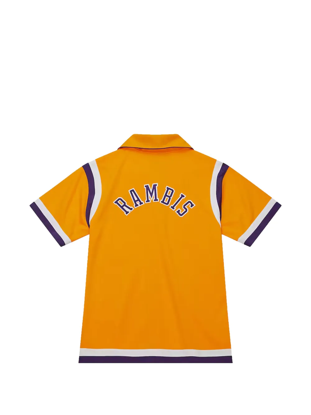 Mitchell & Ness Lakers 1987 Kurt Rambis authentic shooting shirt Oranje