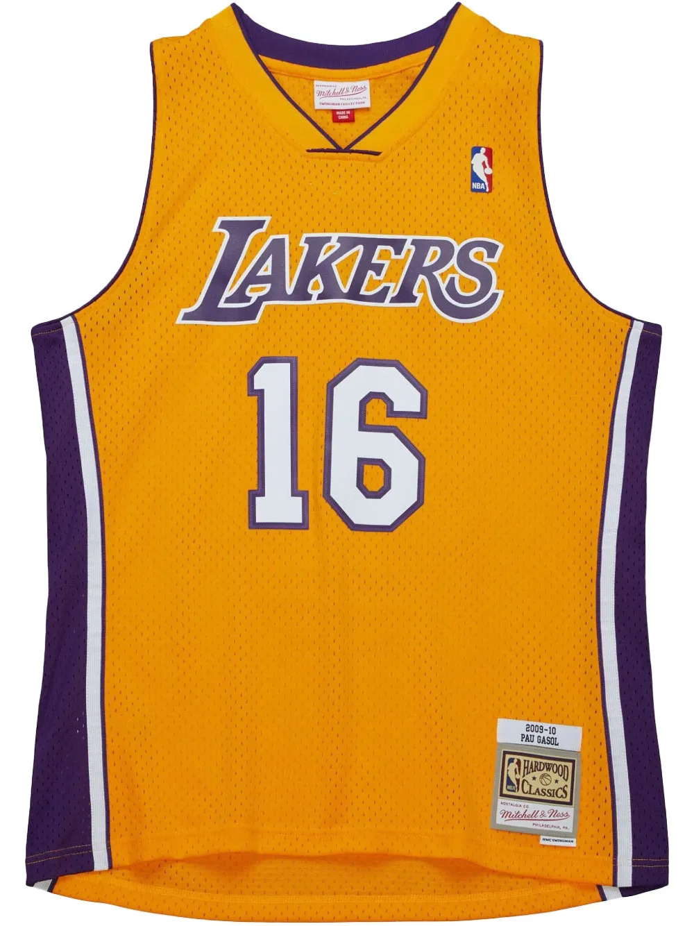 Mitchell & Ness 2009/10 Hardwood Classics Pau Gasol Los Angeles Lakers swingman jersey | Yellow | Image 1